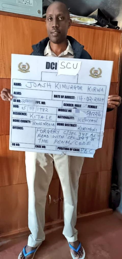 MAN WHO FORGED CERTIFICATES TO SECURE TVET JOB ARRAIGNED