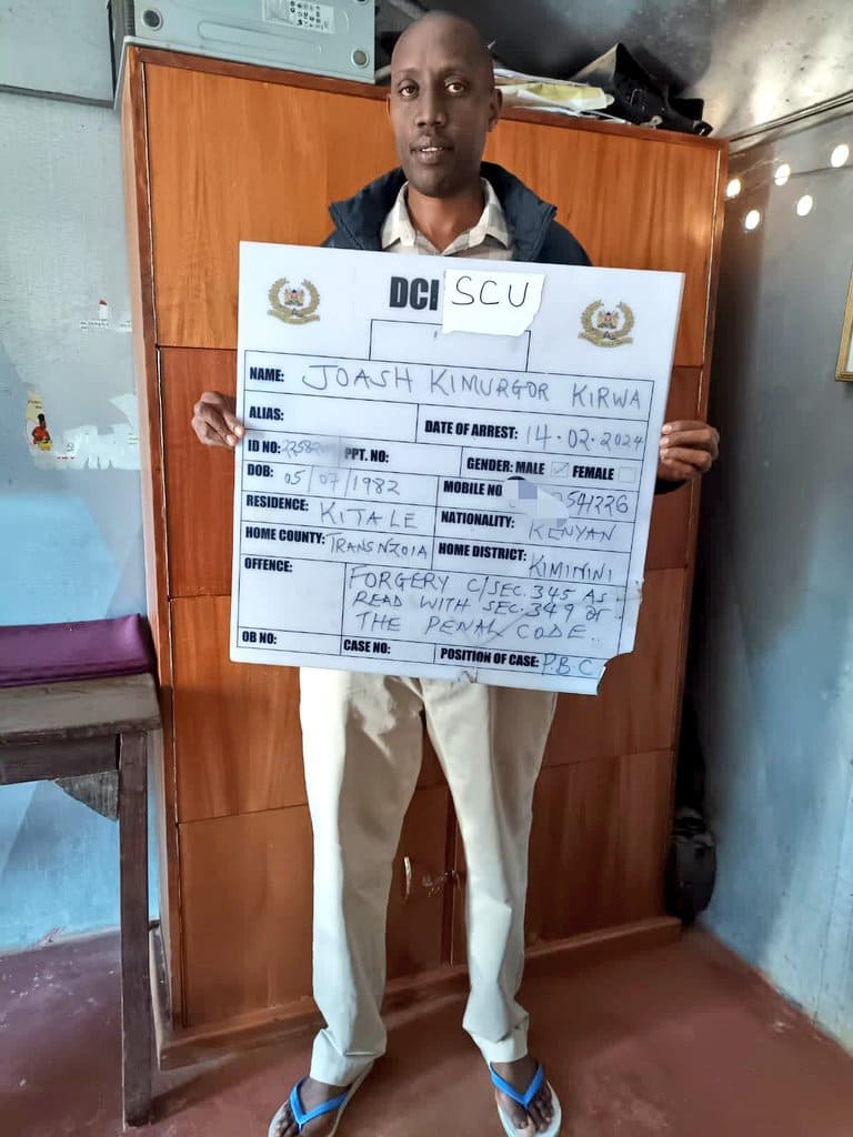 MAN WHO FORGED CERTIFICATES TO SECURE TVET JOB ARRAIGNED